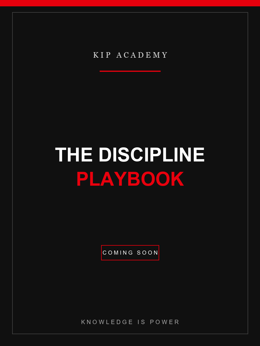 The Discipline Playbook ebook cover